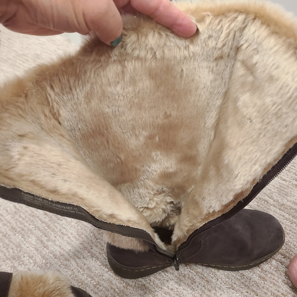 Bear traps winter boots upper leather and faux fur balance, man made materials - Picture 8 of 11